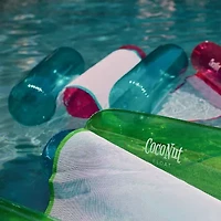 Coconut Float Aqua Glitter Hammock Lounger Pool Float