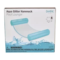Coconut Float Aqua Glitter Hammock Lounger Pool Float