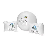 Rae Dunn Swim Kick Play Water Wings N Beach Ball Pool Float