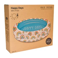 Rae Dunn Happy Days Aqua Rainbow Mini Pool Inflatable Pool
