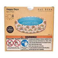 Rae Dunn Happy Days Aqua Rainbow Mini Pool Inflatable Pool