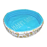 Rae Dunn Happy Days Aqua Rainbow Mini Pool Inflatable Pool
