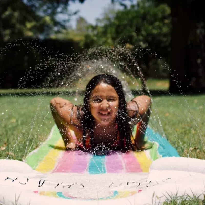 Rae Dunn Splish Splash Rainbow Slide & Ride Water Slide