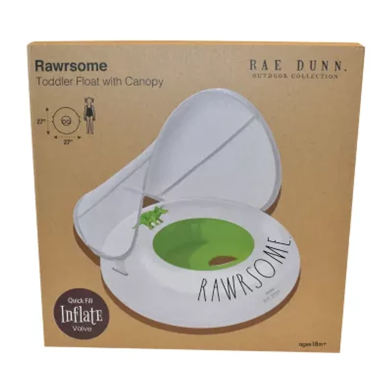 Rae Dunn Rawrsome Toddler Float With Canopy Pool Float