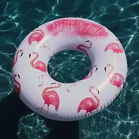 Rae Dunn Pink Flamingo Inflatable Jumbo Pool Tube Pool Float