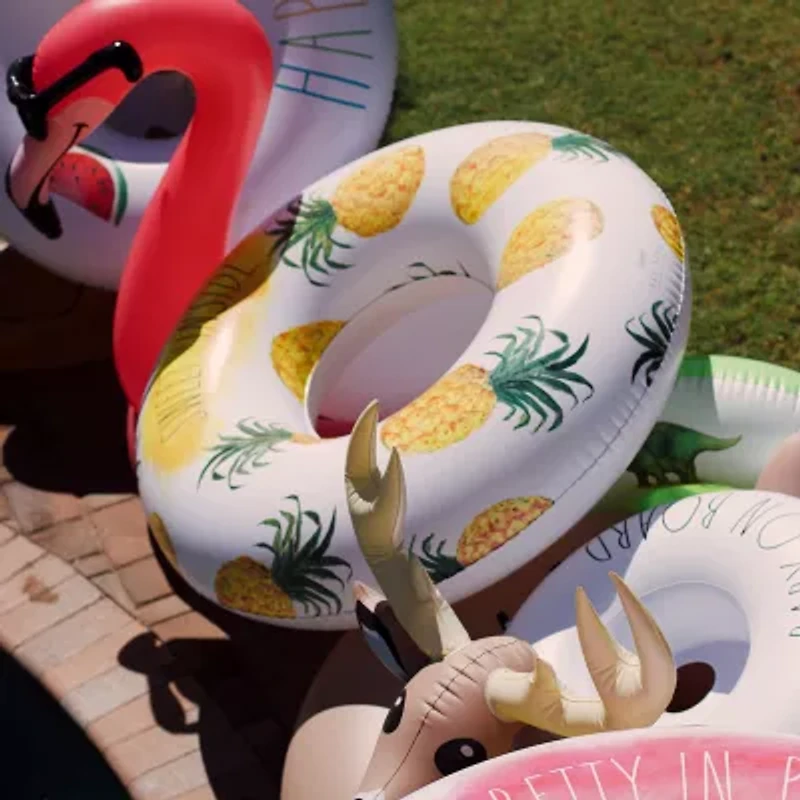 Rae Dunn Pineapple Inflatable Ring Float Pool Float