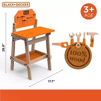 Black+Decker Workbench And Six Piece Wooden Tool Set