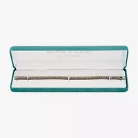 Sparkle Allure Womens Natural Diamond Accent Pure Silver Over Bronze 7.25 Inch Tennis Bracelet