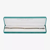 Sparkle Allure Womens Natural Diamond Accent Pure Silver Over Bronze 7.25 Inch Tennis Bracelet
