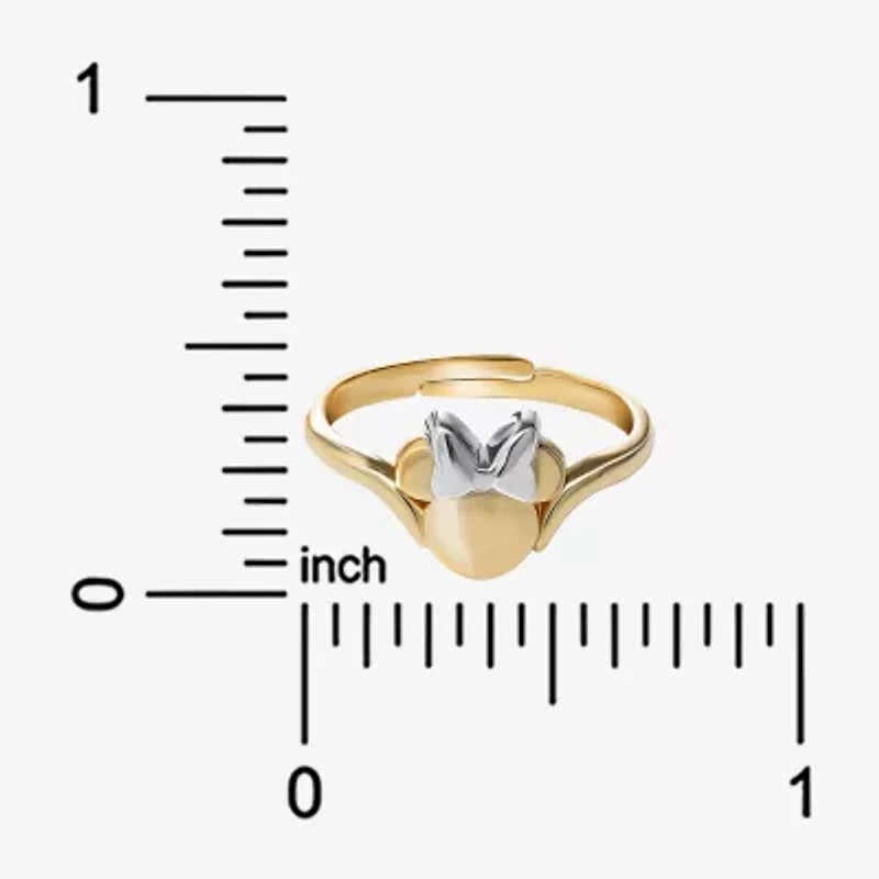 Disney Collection Girls 14K Two Tone Gold Minnie Mouse Signet Ring