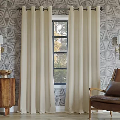Sun Zero Oslo Grommet Top Energy Saving 100% Blackout Single Curtain Panel