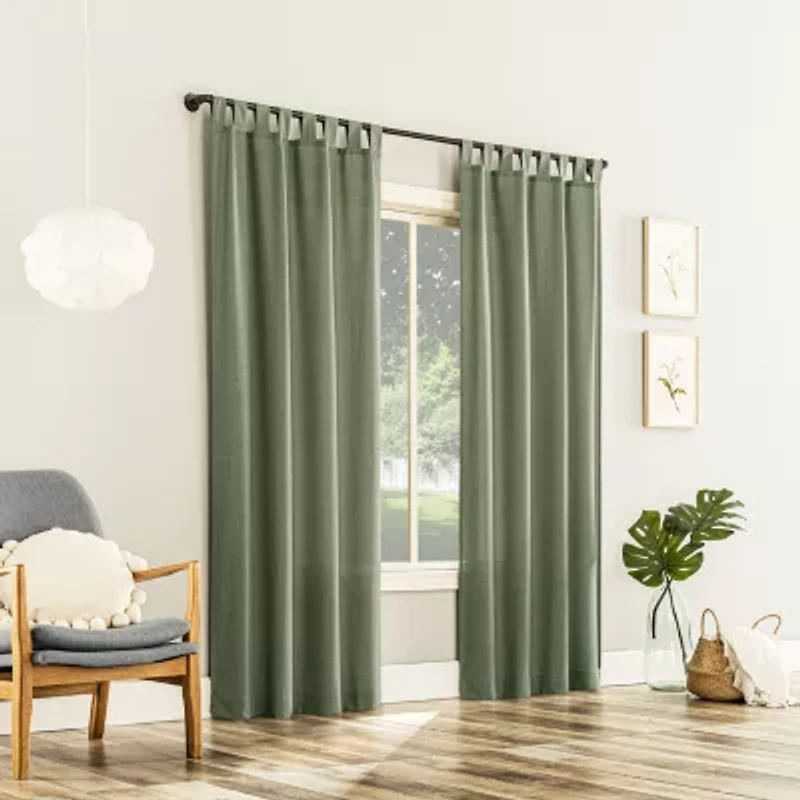 No 918 Jacob Tab Top Sheer Single Curtain Panel