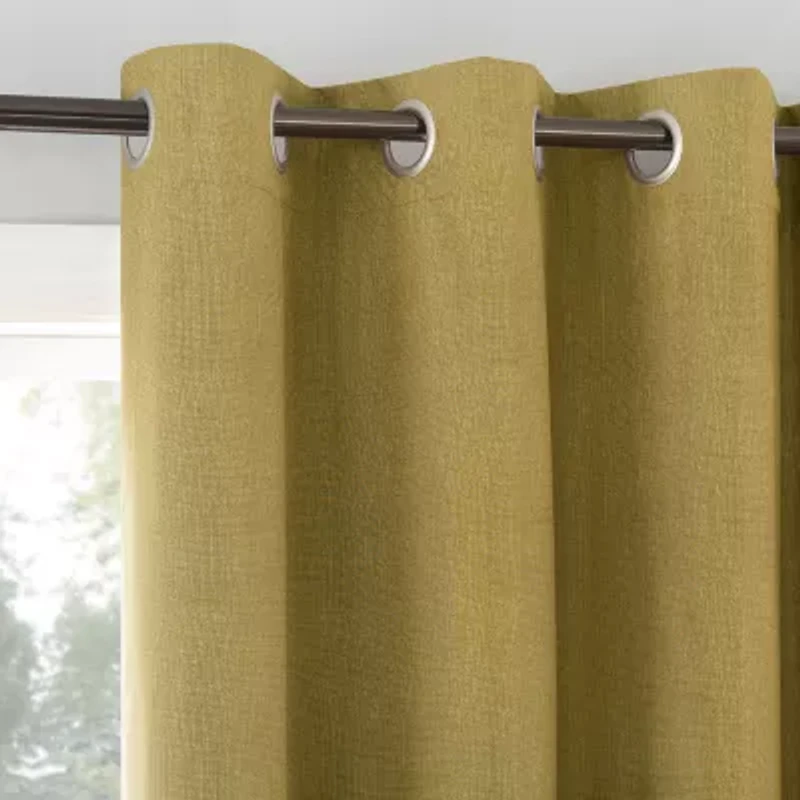 Sun Zero Duran Grommet Top Energy Saving 100% Blackout Single Curtain Panel