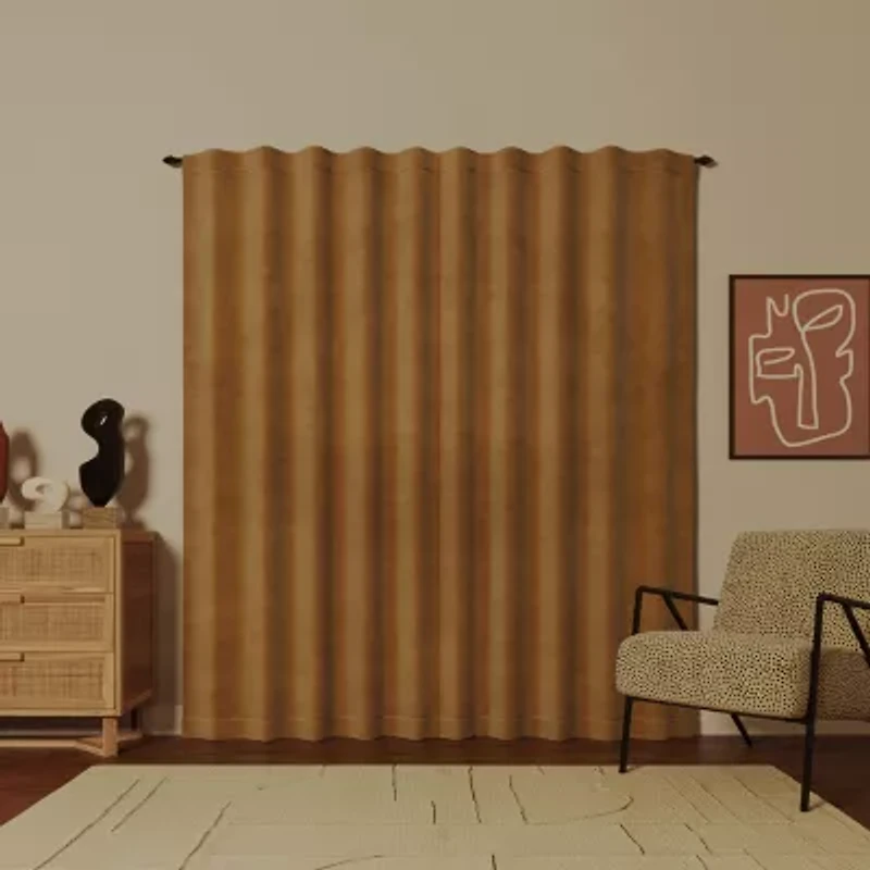 Sun Zero Amherst Velvet Thermal Extreme Back Tab Energy Saving 100% Blackout Single Curtain Panel