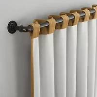 Sun Zero Amherst Velvet Thermal Extreme Back Tab Energy Saving 100% Blackout Single Curtain Panel