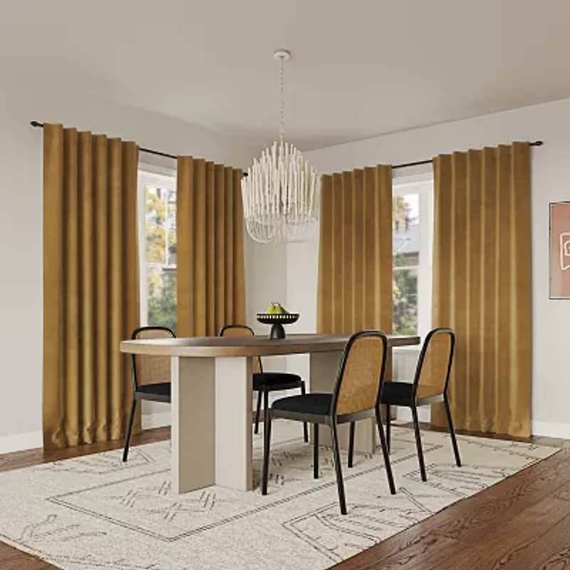 Sun Zero Amherst Velvet Thermal Extreme Back Tab Energy Saving 100% Blackout Single Curtain Panel