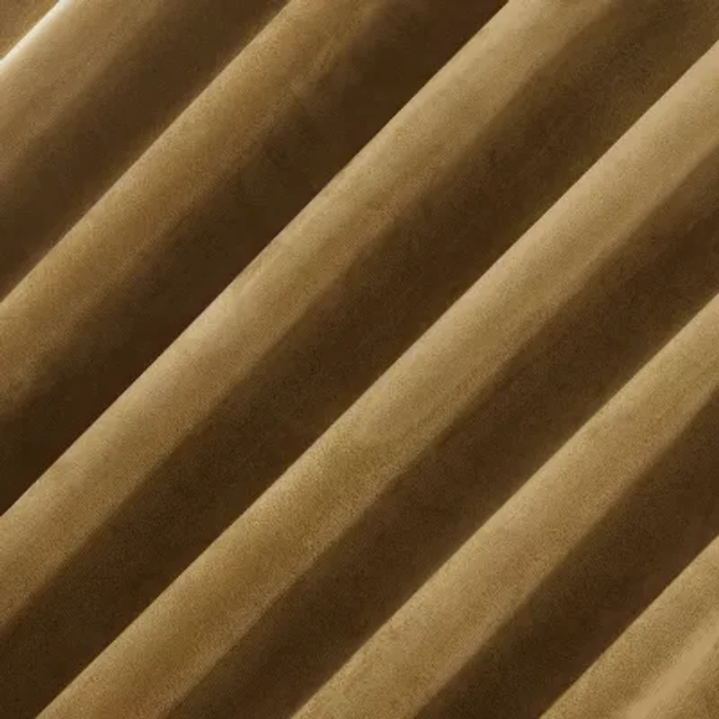 Sun Zero Amherst Velvet Thermal Extreme Back Tab Energy Saving 100% Blackout Single Curtain Panel