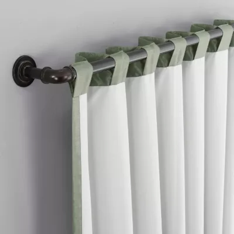 Sun Zero Evelina Faux Dupioni Silk Thermal Extreme Back Tab Energy Saving 100% Blackout Single Curtain Panel