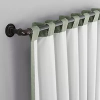 Sun Zero Evelina Faux Dupioni Silk Thermal Extreme Back Tab Energy Saving 100% Blackout Single Curtain Panel