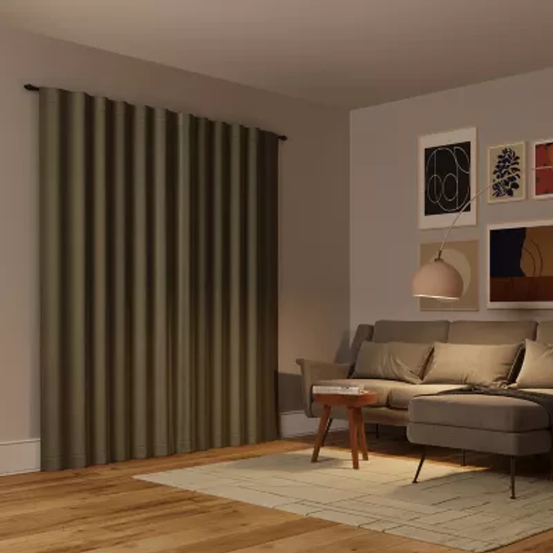 Sun Zero Evelina Faux Dupioni Silk Thermal Extreme Back Tab Energy Saving 100% Blackout Single Curtain Panel