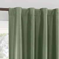 Sun Zero Evelina Faux Dupioni Silk Thermal Extreme Back Tab Energy Saving 100% Blackout Single Curtain Panel