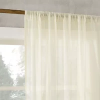 Archaeo Coralie Rod Pocket Sheer Single Curtain Panel