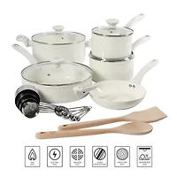Martha Stewart Ceramic Non-Stick 19-pc. Cookware Set