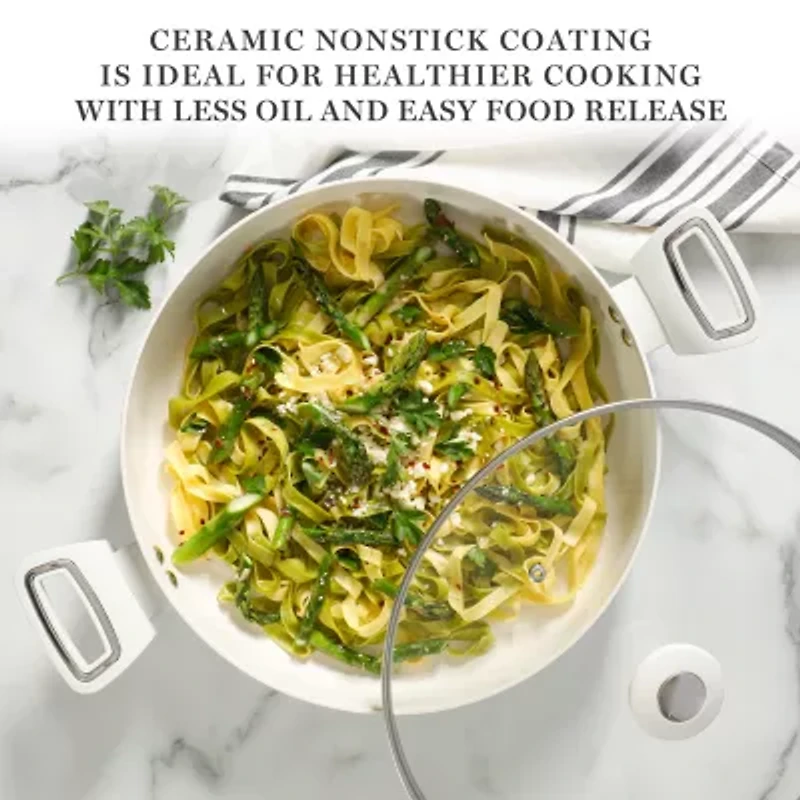 Martha Stewart Ceramic Non-Stick 12" Everyday Pan with Lid