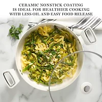 Martha Stewart Ceramic Non-Stick 12" Everyday Pan with Lid