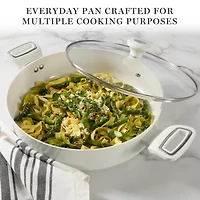 Martha Stewart Ceramic Non-Stick 12" Everyday Pan with Lid