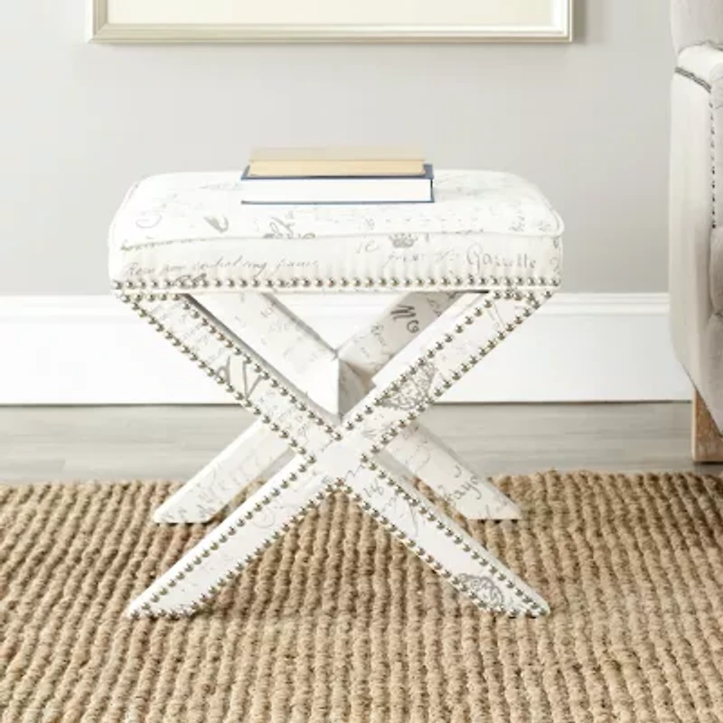 Palmer Nailhead Trim Footstool