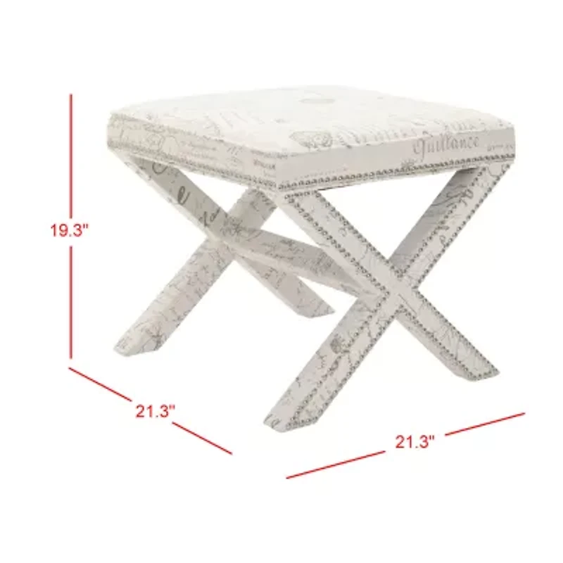 Palmer Nailhead Trim Footstool