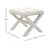 Palmer Nailhead Trim  Footstool