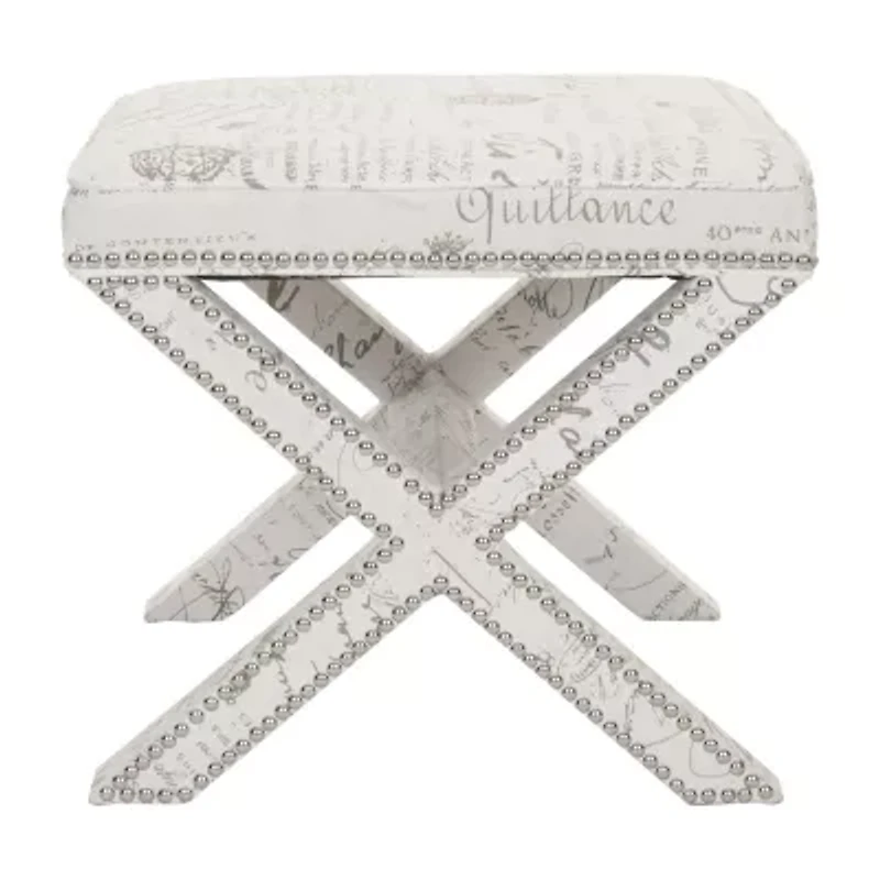 Palmer Nailhead Trim Footstool