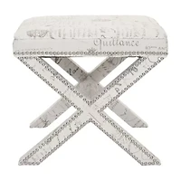 Palmer Nailhead Trim  Footstool