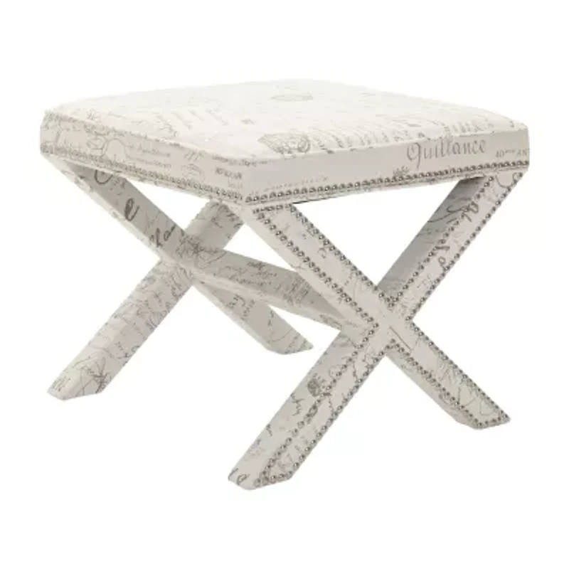 Palmer Nailhead Trim  Footstool