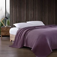 Eddie Bauer Solid Waffle 100% Cotton Blanket