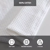 Eddie Bauer Solid Waffle 100% Cotton Blanket