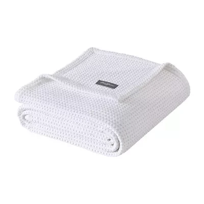 Eddie Bauer Solid Waffle 100% Cotton Blanket