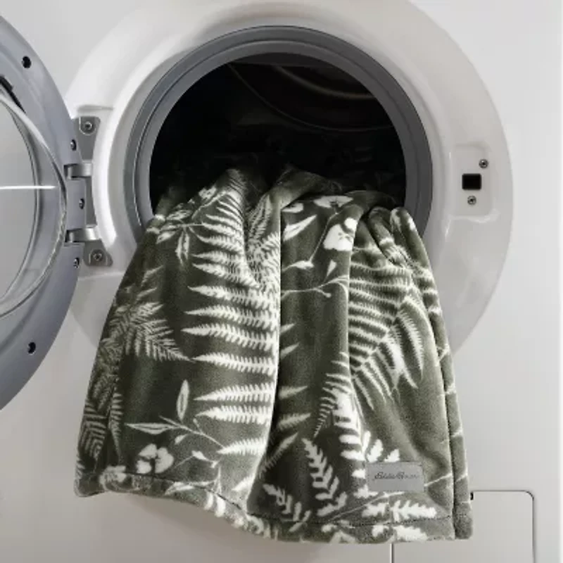 Eddie Bauer Fern Garden Plush fleece Blanket