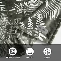 Eddie Bauer Fern Garden Plush fleece Blanket