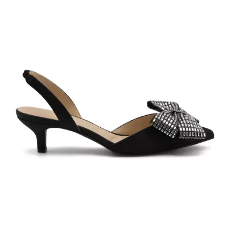 Adrienne Vittadini  Soroya Womens Pointed Closed Toe Kitten Heel Pumps
