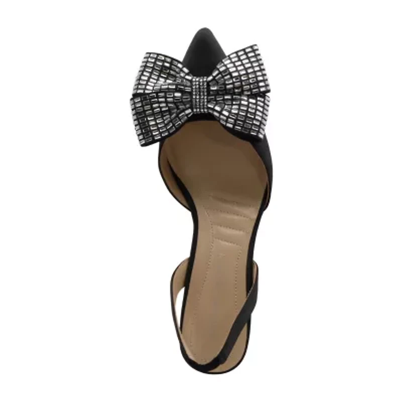 Adrienne Vittadini  Soroya Womens Pointed Closed Toe Kitten Heel Pumps