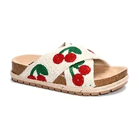 Dirty Laundry Twilah Womens Criss Cross Strap Footbed Sandals