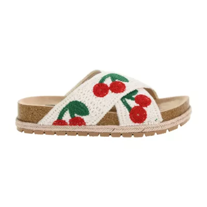 Dirty Laundry Twilah Womens Criss Cross Strap Footbed Sandals