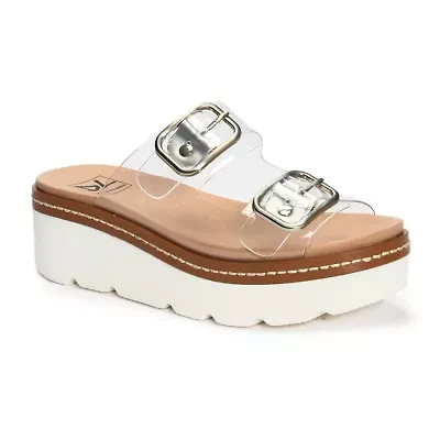 Dirty Laundry Stanton Womens Adjustable Strap Footbed Sandals