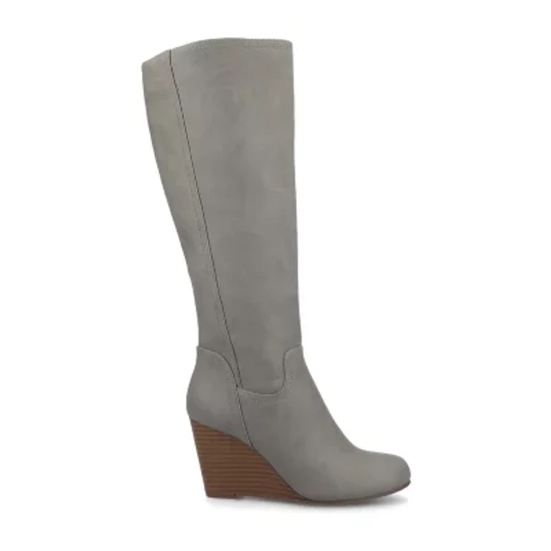 Journee Collection Womens Langly Wedge Heel Dress Boots