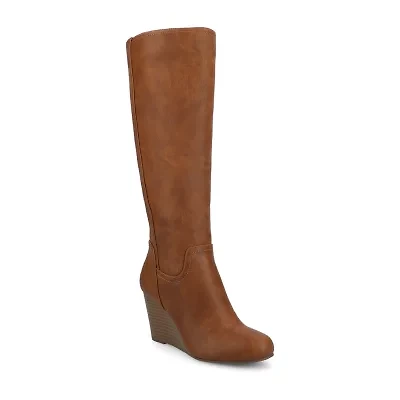 Journee Collection Womens Langly Wedge Heel Dress Boots