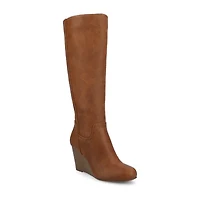 Journee Collection Womens Langly Wedge Heel Dress Boots