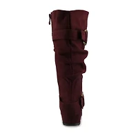 Journee Collection Womens Jester-01wc Wide Calf Wedge Heel Slouch Boots